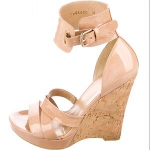 Stuart Weitzman Leather Wedged Heels Sz 7